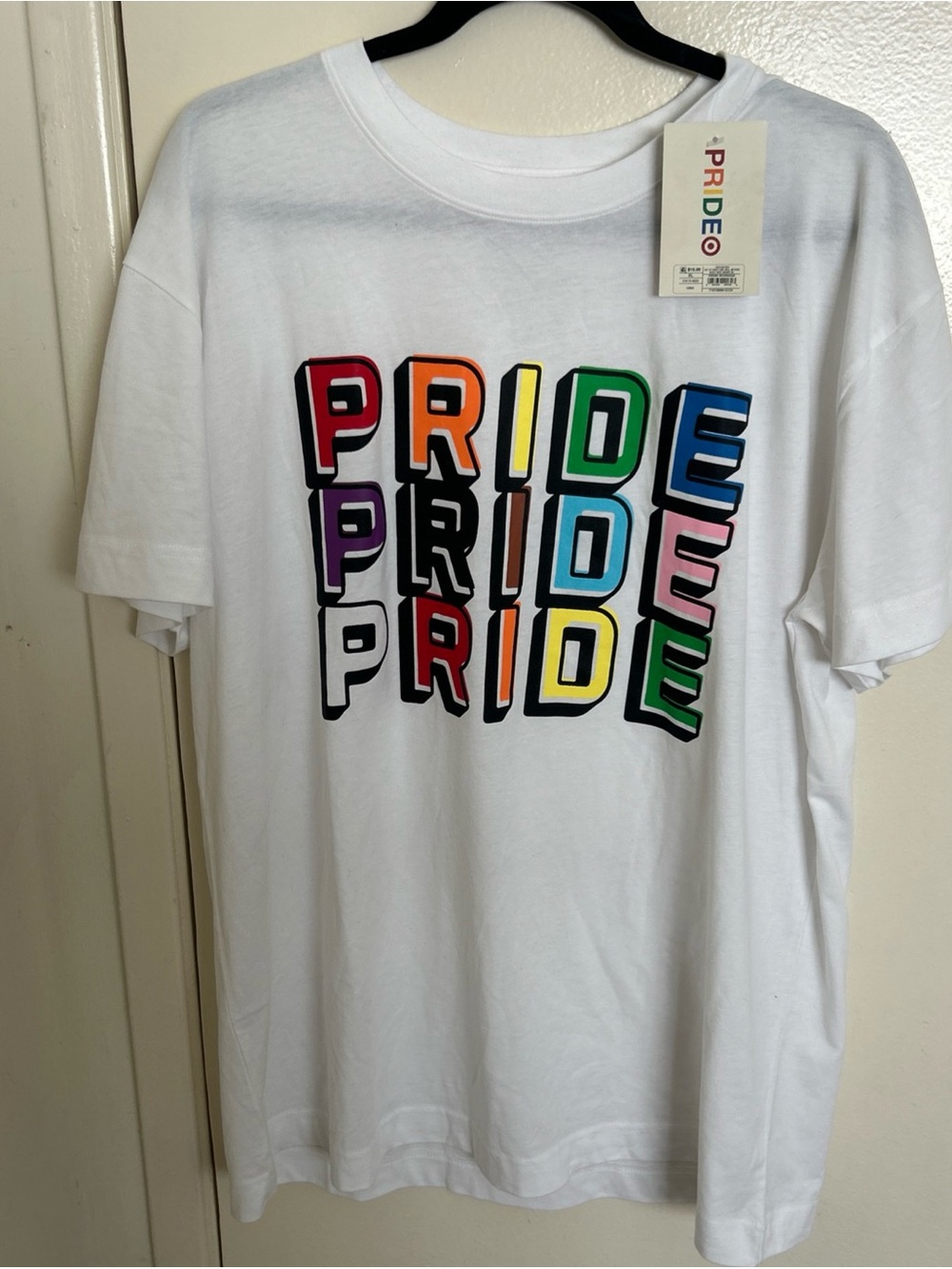 PRIDE Multi-Color Graphic Short Sleeve Tee - White